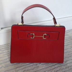 NEW STEVE MADDEN BAG W/DETACHABLE SHOULDER STRAP & GOLD HORSE BIT ACCENT